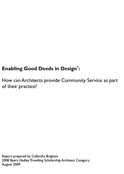 Enabling Good Deeds in Design